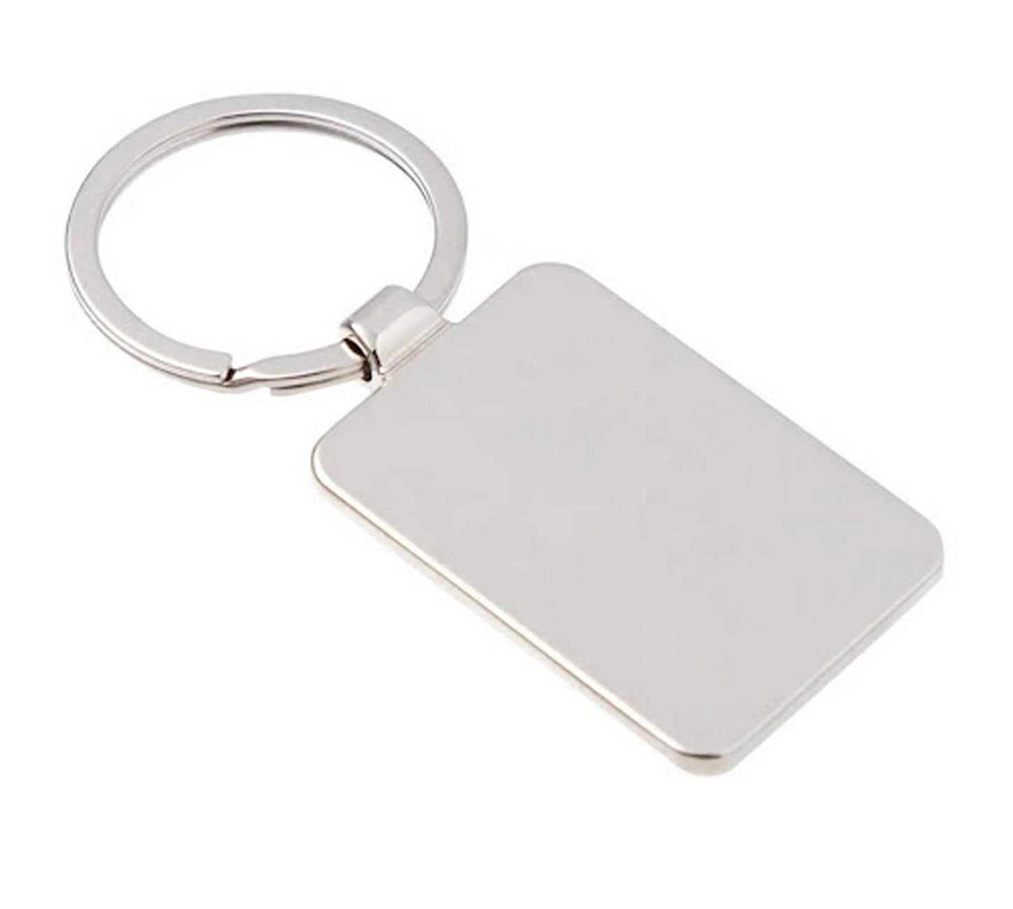 Silver Metal Keyring - Tabby Cat