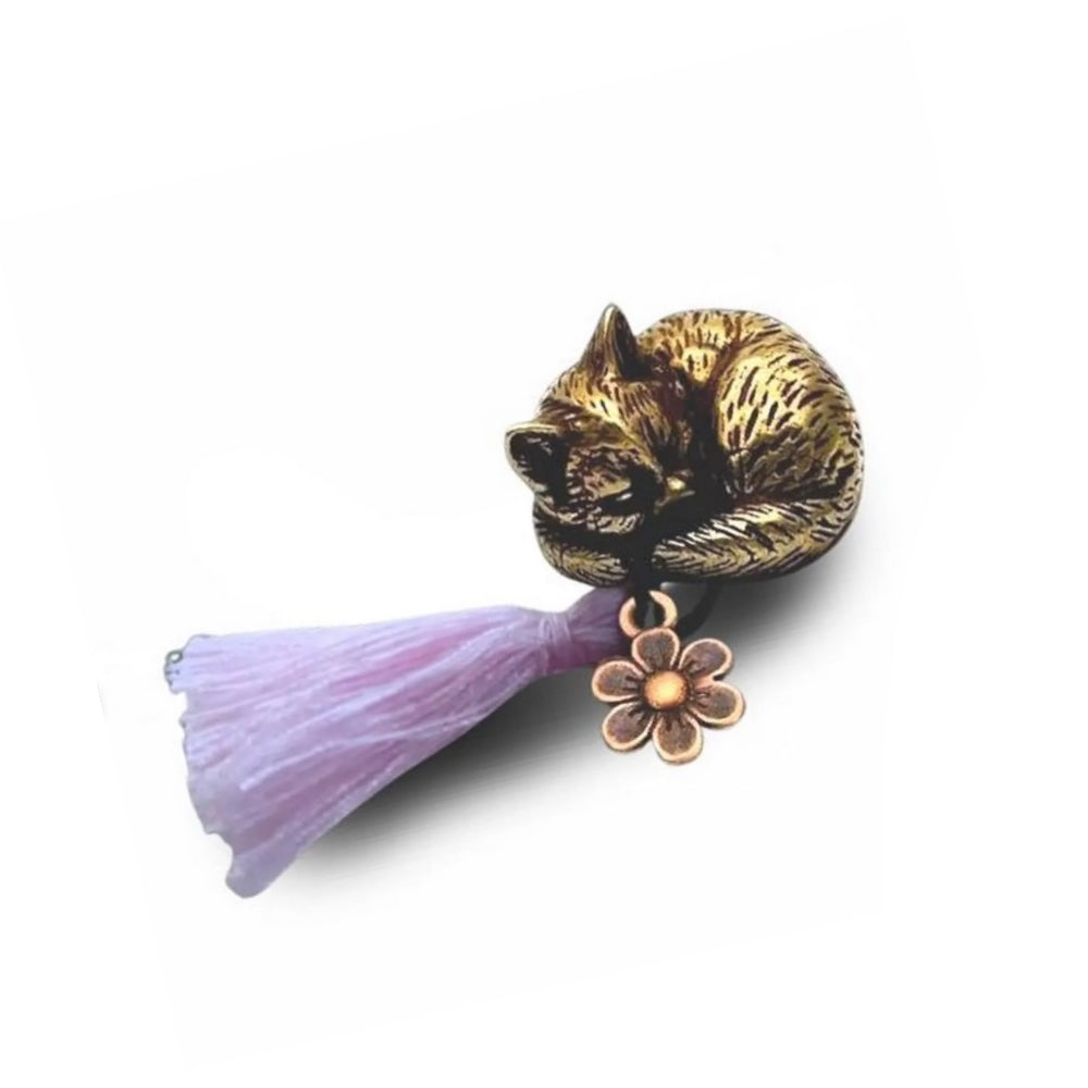 Brass Charm Lucky Cats
