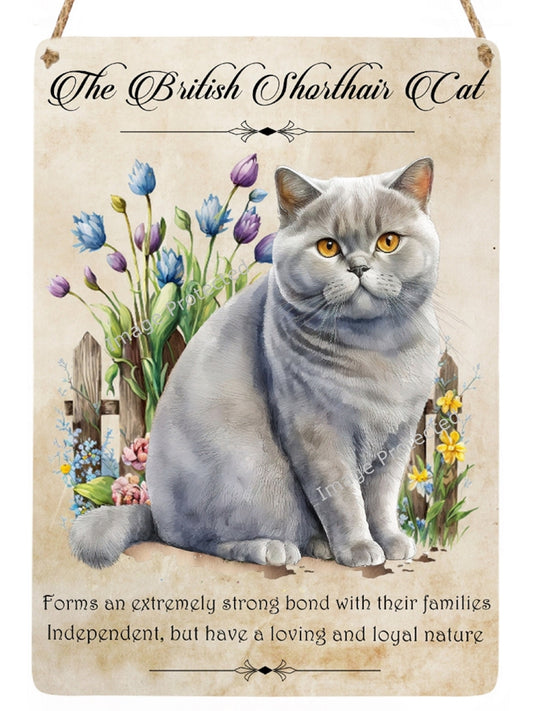 Cat Breed Sign - The British Shorthair Cat