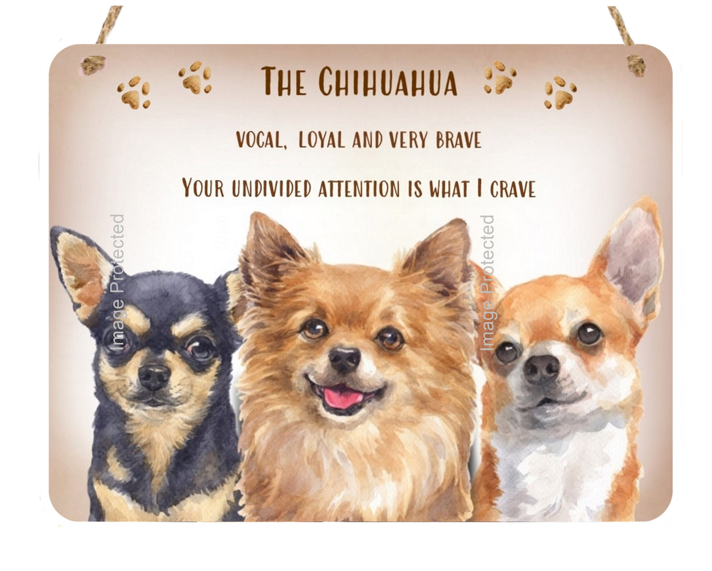 Metal Dog Sign - The Chihuahua