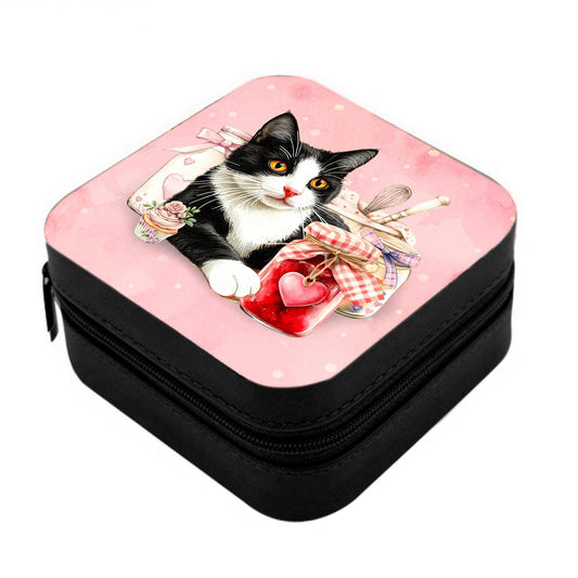 Black & White Tuxedo Cat Small Jewellery Box