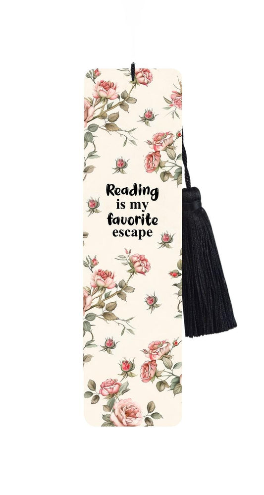 Floral Collection - Vintage Rose  Metal Bookmark with Tassel: Funny Reader Gift