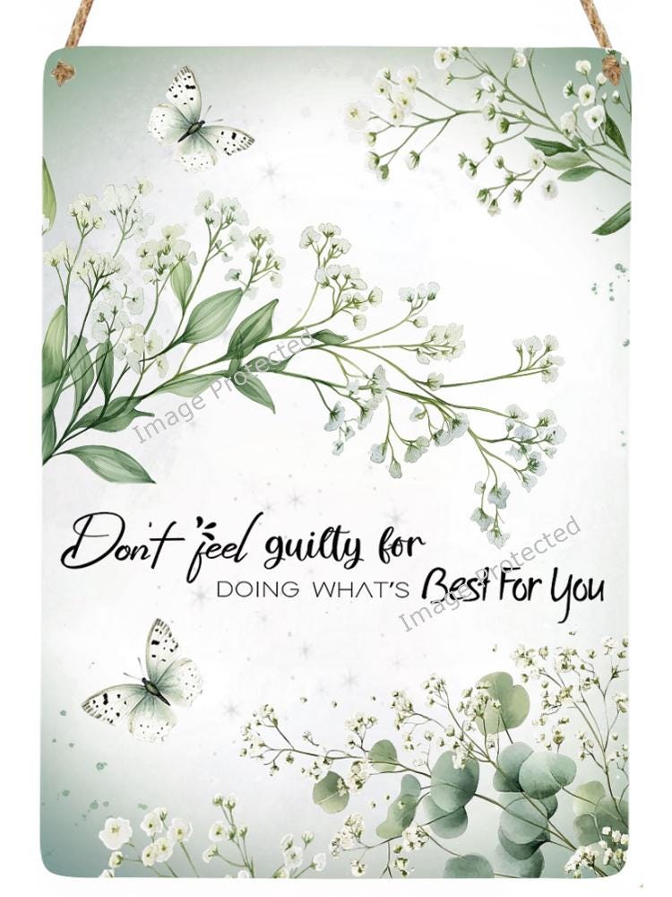 Babies Breath Floral Metal Sign: Home Decor Sign, Motivational Quote