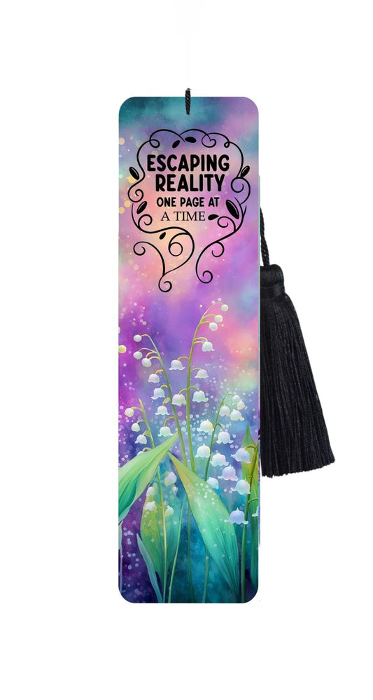 Floral Collection - Lily Of The Valley (lilacs)  Metal Bookmark with Tassel: Funny Reader Gift