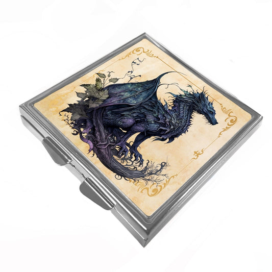 Square Pill/Trinket Box - Dragon Box