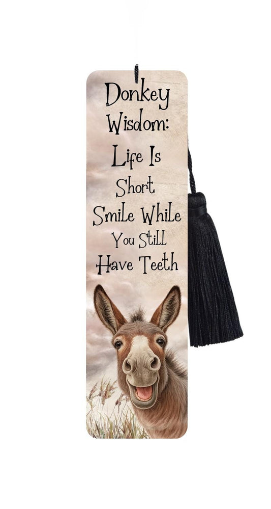 Donkey Bookmark: Metal Bookmark With Tassel