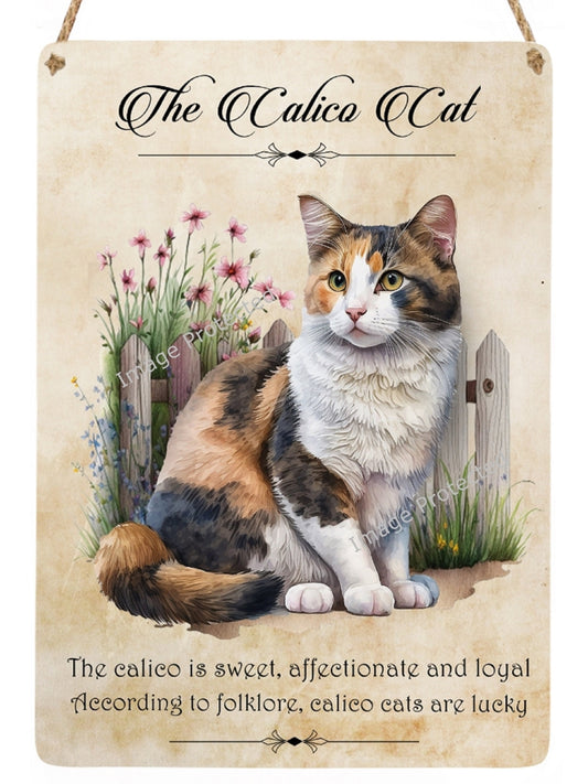 Cat Breed Sign - The Calico Cat