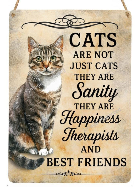 Tabby Cat Metal Wall Art, Friends Home Decor