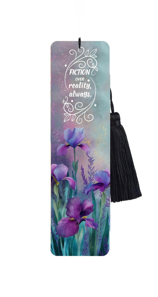 Floral Collection - Lilacs Metal Bookmark with Tassel: Funny Reader Gift