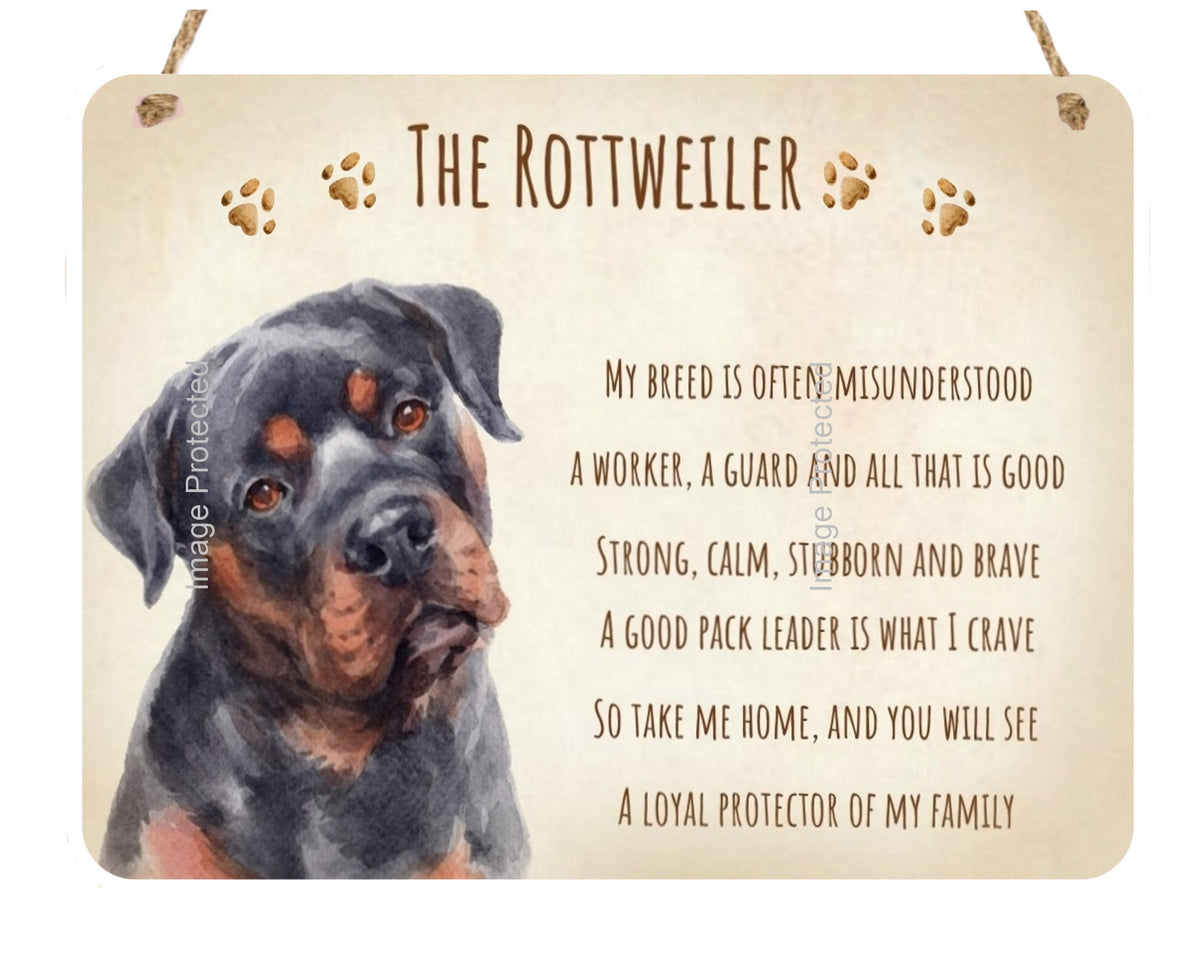 Starting Soon Rottweiler Sign Metal Dog Sign - The Rottweiler – Cat Mad Gifts