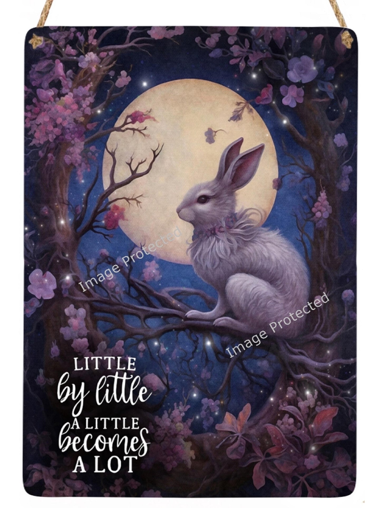 Mystic Hare Metal Sign: Motivational Quote Hanging Decor