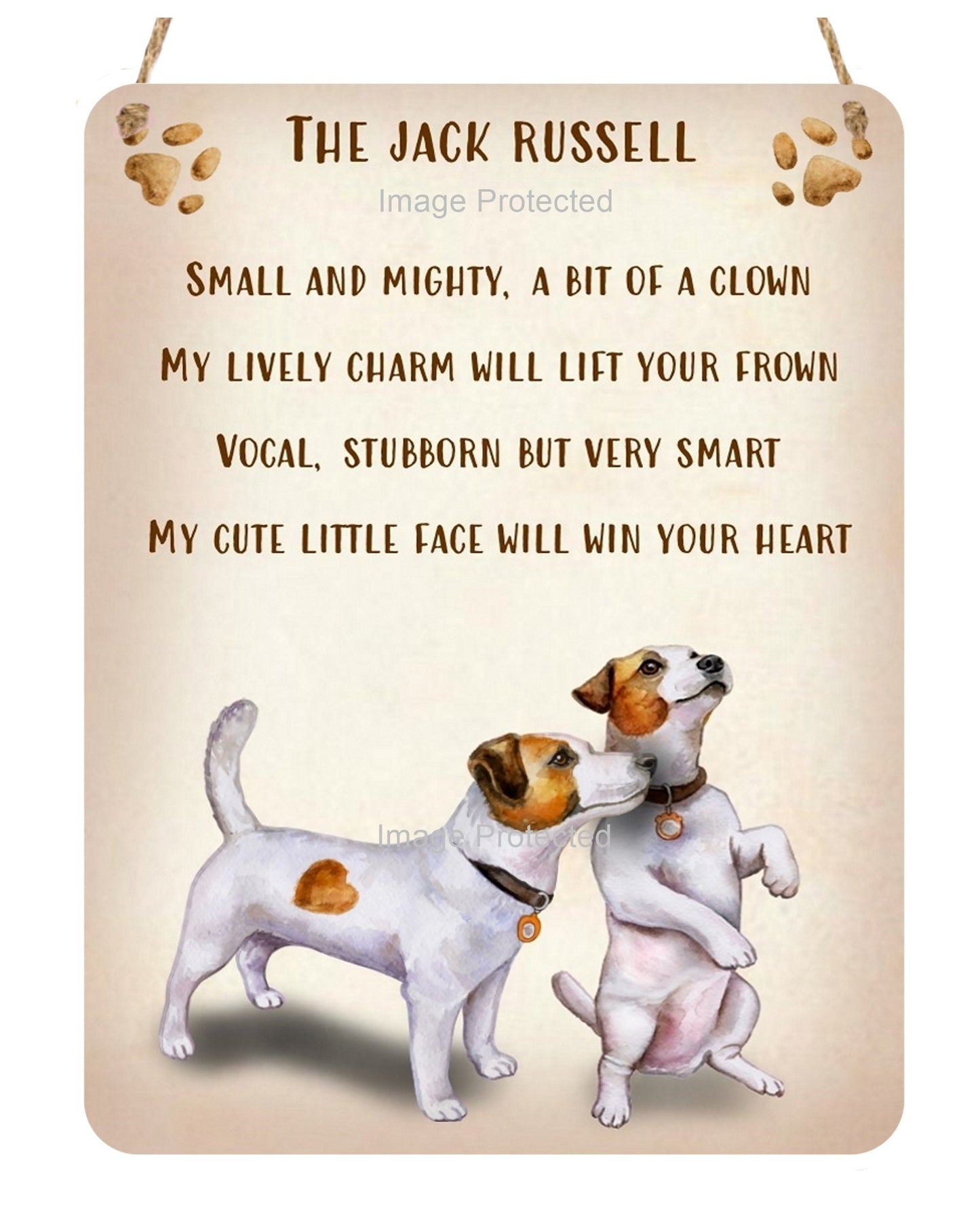 Metal Dog Sign - The Jack Russell