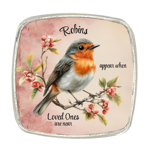 Robin Magnet - Chrome Finish Large Magnet - Motivational Quote