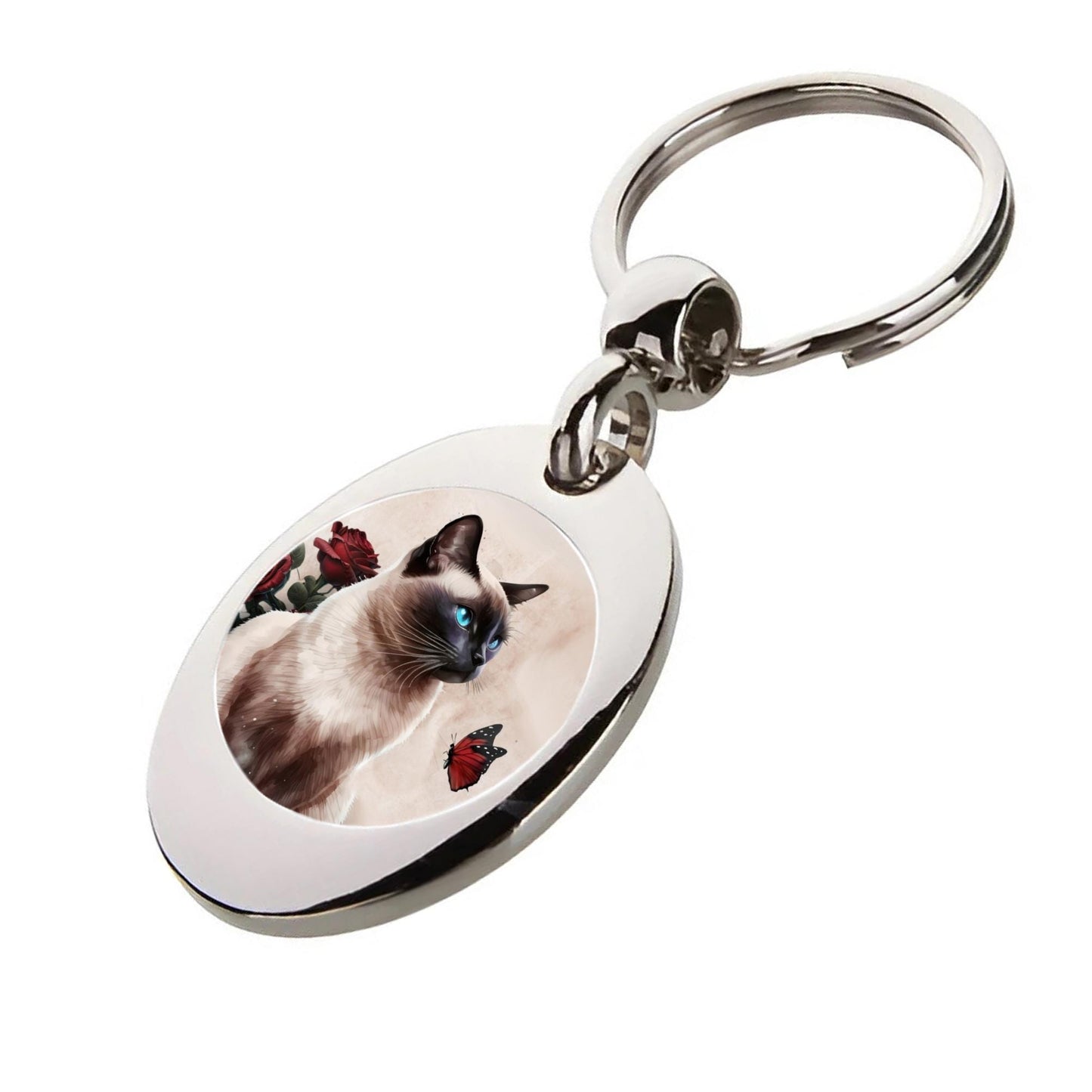 Siamese Cat Keyring: Trolley Coin Token