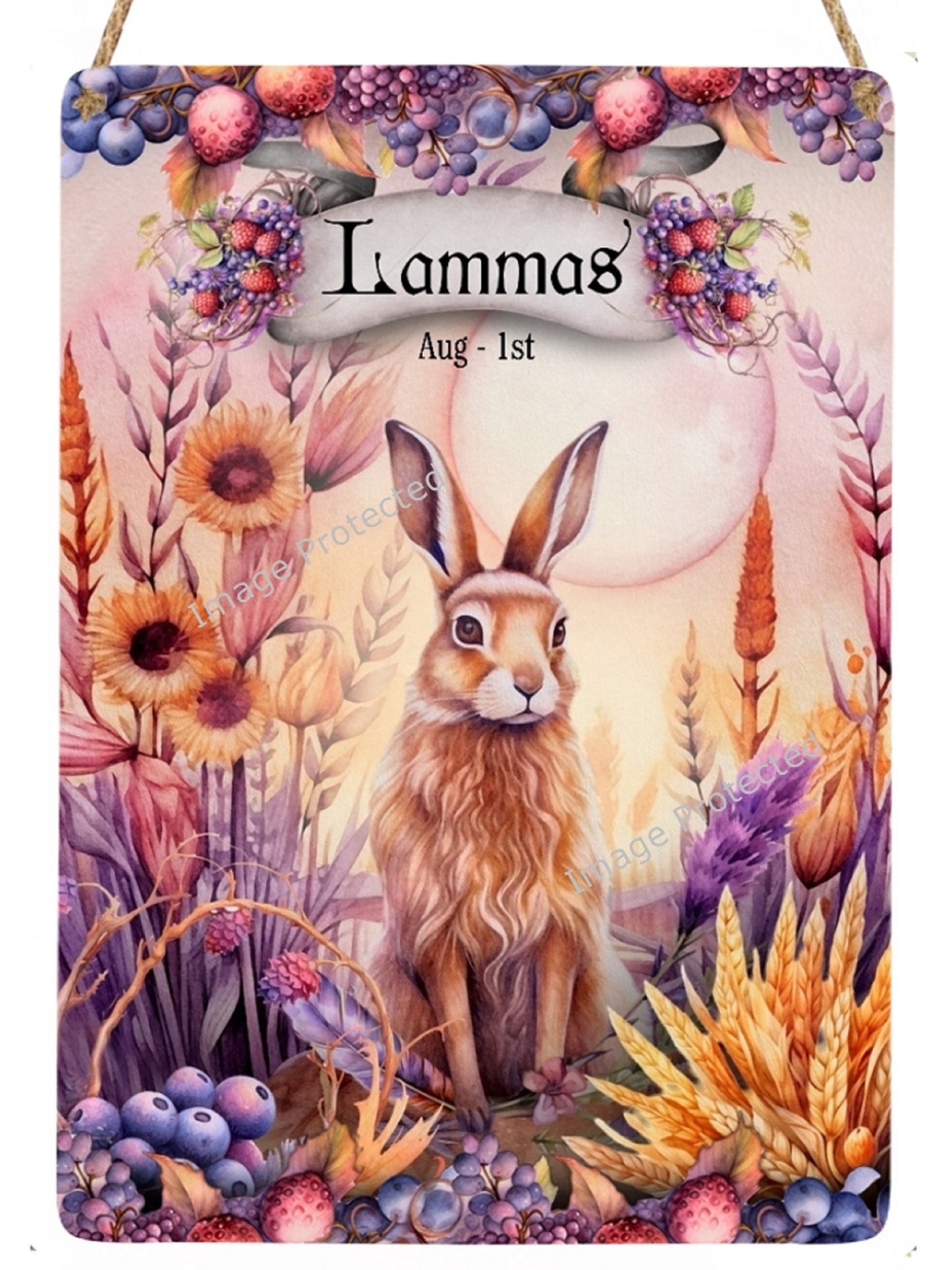 Hanging Metal Sabbat Signs - Litha, Inbolc, Lammas, Ostara, Mabon, Samhain, Yule, Beltane.