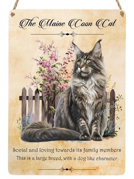 Cat Breed Sign - The Maine Coon Cat