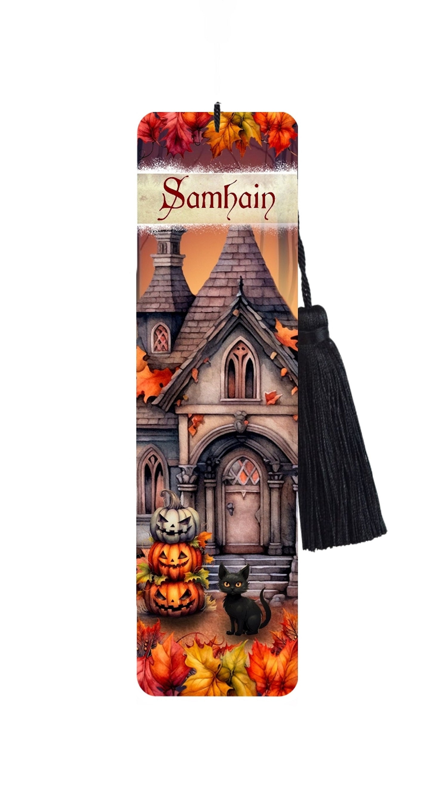 Large Metal Bookmark With Tassel - Sabbats - Litha, Mabon, Ostara, Samhain, Yule, Lammas, Beltane, Imbolc.