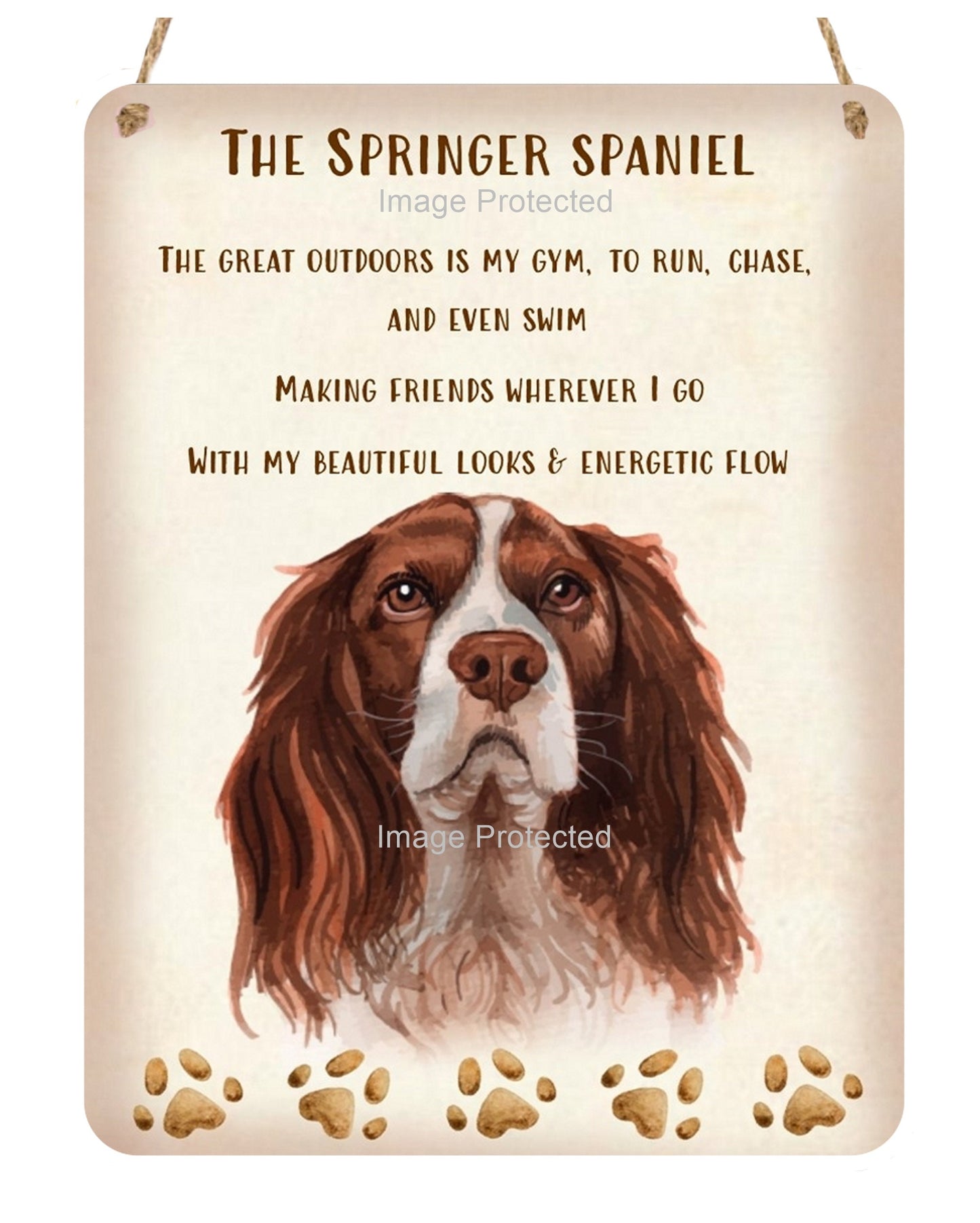 Metal Dog Sign - The Springer Spaniel