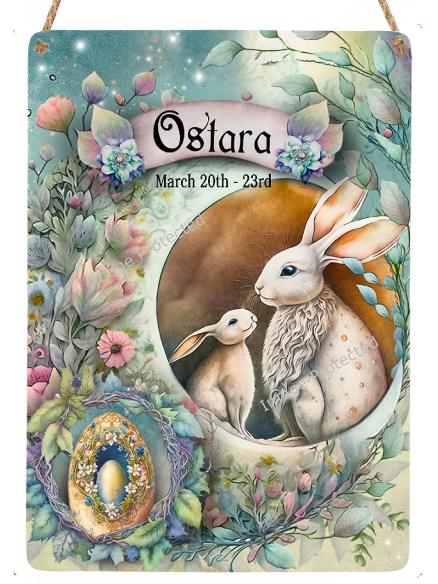 Hanging Metal Sabbat Signs - Litha, Inbolc, Lammas, Ostara, Mabon, Samhain, Yule, Beltane.