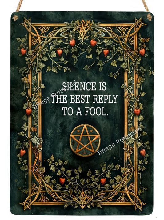 Ivy & Pentagram Metal Sign: Motivational Quote Home Decor