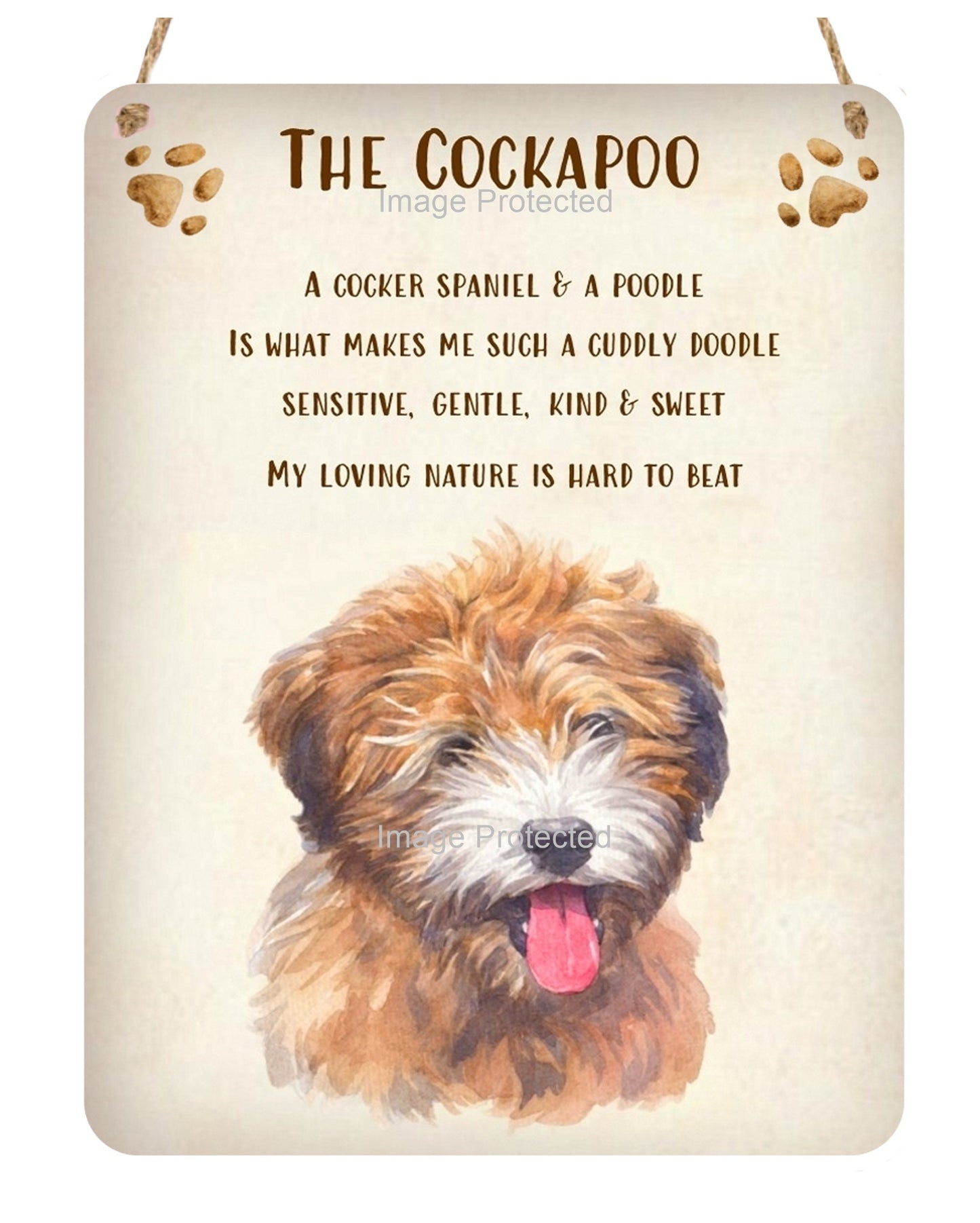 Metal Dog Sign - The Cockapoo Dog