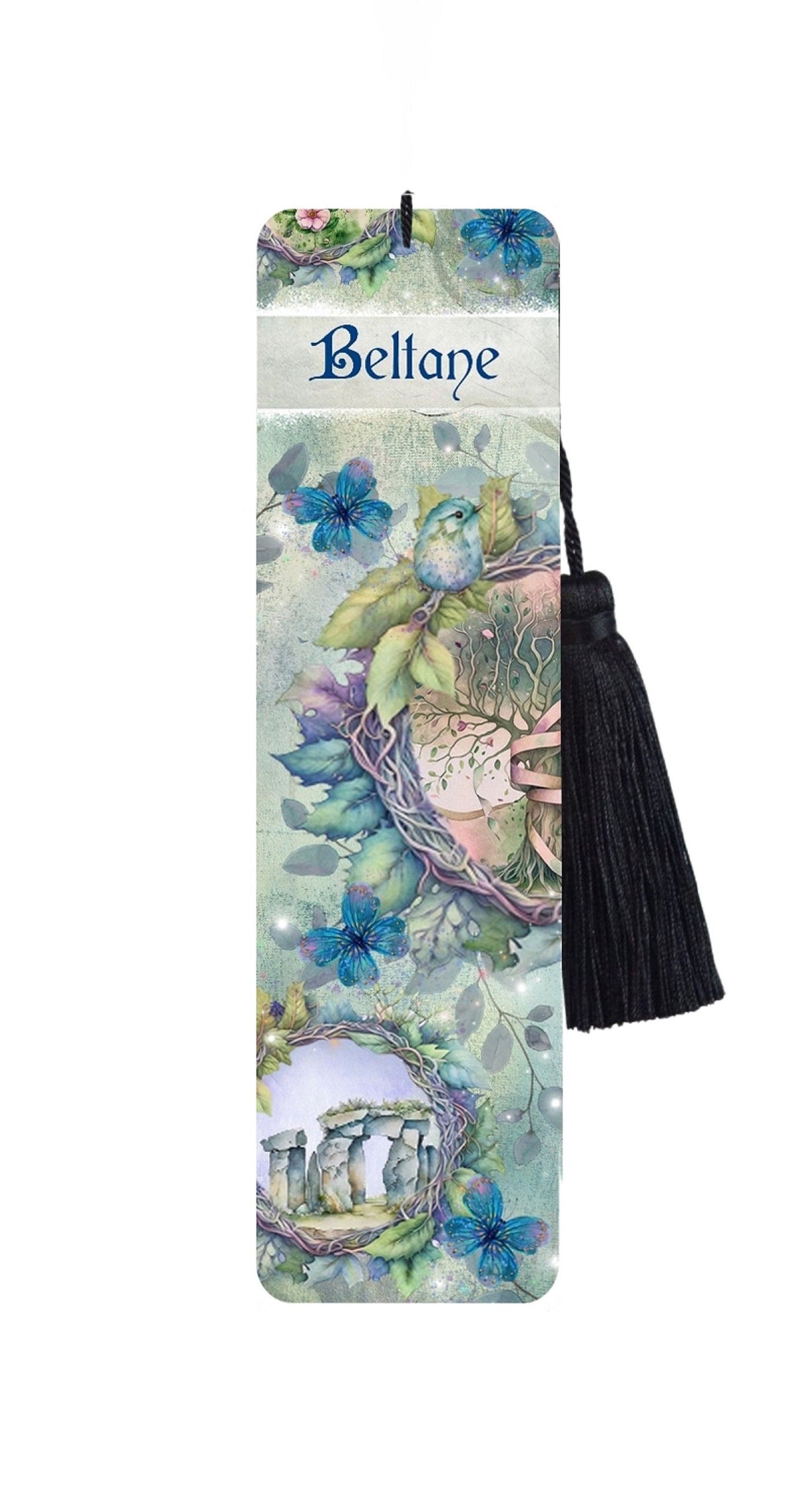 Large Metal Bookmark With Tassel - Sabbats - Litha, Mabon, Ostara, Samhain, Yule, Lammas, Beltane, Imbolc.