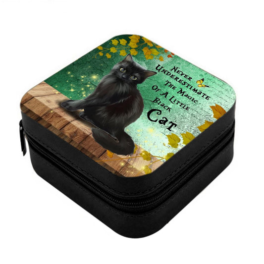 Never Underestimate The Magic Of A Little Black  Cat Small Jewellery Box
