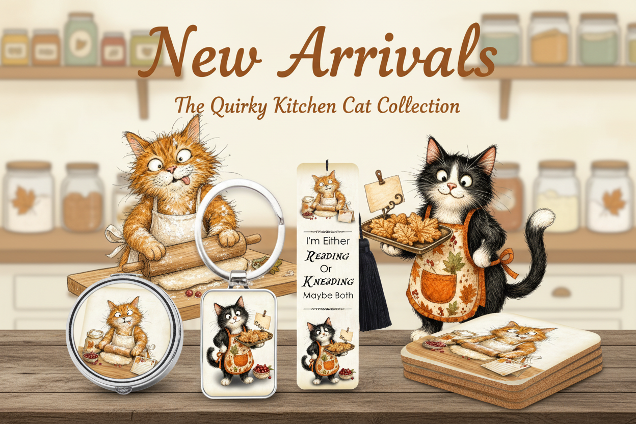 Quirky Kitchen Cat New Arrivals Banner