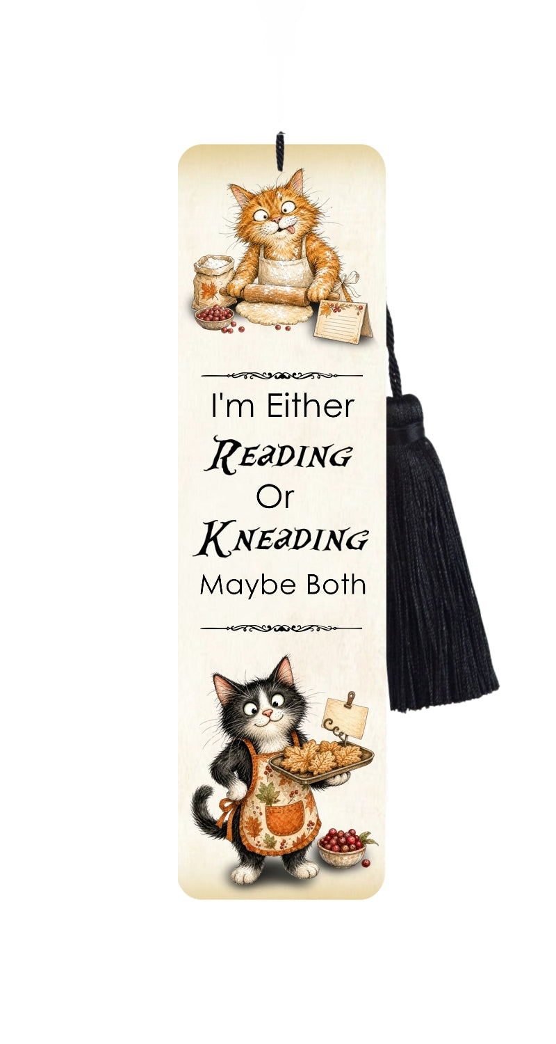 Quirky Cats Kitchen Cat Bookmark With Tassel: Motivational Quote Metal Bookmark (Copy)
