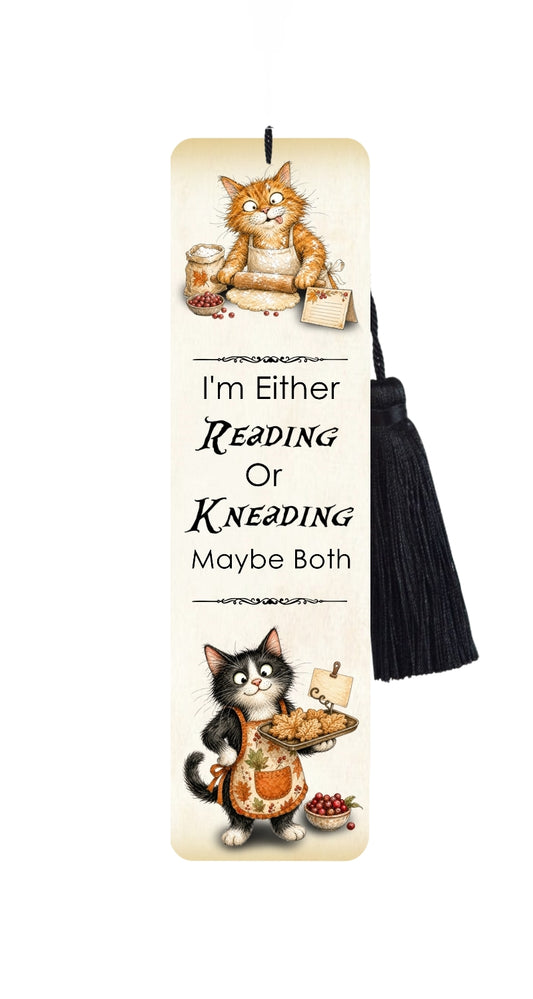 Quirky Cats Kitchen Cat Bookmark With Tassel: Motivational Quote Metal Bookmark (Copy)